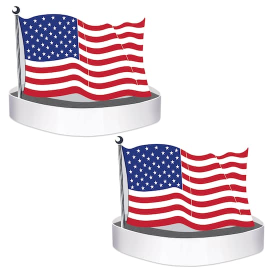Beistle Adjustable American Flag Headbands, 2ct.